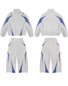 Nuevo Conjunto Deportivo Sublimado de Alta Resistencia, Chaqueta con Cremallera de Secado Rápido de Poliéster/Nailon, Pantalón Corto, Corte Regular, Estilo Deportivo para Verano - Product Image 3