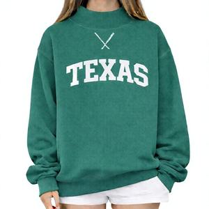 Sudadera personalizada Parke Texas con cuello simulado, estilo universitario extragrande, de forro polar con estampado, jersey de algodón grueso, estilo urbano, tipo turtle. - Product Image 1