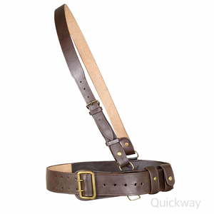 Ceinture en cuir véritable marron, bandoulière réglable, confortable, accessoire de tenue formelle pour événements et fonctions - Product Image 4