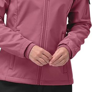 Women's Softshell <b>Jacket</b> Custom Training Windbreaker Rain <b>Jacket</b> Full Zipper <b>Waterproof</b> Hiking Eco-Friendly Cotton Lining - Product Image 5
