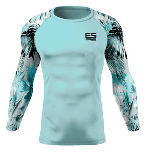 Rashguard MMA respirant et à séchage rapide pour hommes, le plus vendu par le fabricant, en Spandex/Polyester, pour l'entraînement, en gros - Product Image 1