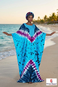 Printed <b>Kaftan</b> Dress Women Lightweight Beach Cover Up <b>Summer</b> Wear Loose Fit Custom Fabric Bulk Manufacturing and Export Supply - Product Image 6