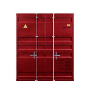 Lit superposé en métal rouge Cargo Full/Full Metal avec finition rouge Cargo, lits en métal élégants et durables - Product Image 4