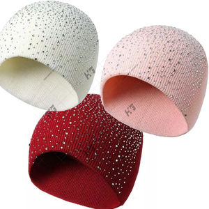 Nouveau bonnet en tricot diamanté style coréen, chapeau d'hiver en mélange de coton, tissu courant, unisexe, streetwear, accessoires d'hiver pour le ski, motif original - Product Image 1