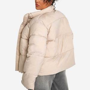 Manteau matelassé court à taille haute pour femme, style décontracté, avec fermeture éclair et manches longues, collection Hiver 2026 - Product Image 5