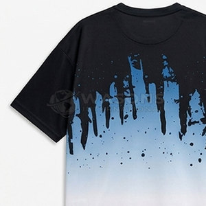 T-shirt décontracté surdimensionné pour homme en tissu léger et respirant, imprimé sur le devant, tenue quotidienne, mode urbaine, confortable à porter - Product Image 4