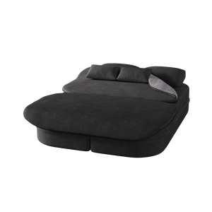 75 2 1 Foldable Convertible Sleeper Foam Sofa <b>Bed</b> Multi-Functional Chenille Floor <b>Folding</b> Sofa <b>Bed</b> - Product Image 6