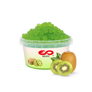KEIFU 500g Green Kiwi Flavored Popping Boba Pearl Juice Ball Instant Bursting Ready-to-Eat <b>Bubble</b> <b>Tea</b> <b>Drink</b> Topping OEM/ODM - Product Image 1