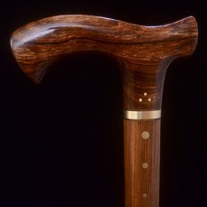 Bâtons de marche pliables d'extérieur au design royal moderne avec poignée en laiton et cannes de marche nordiques en bois - Product Image 4