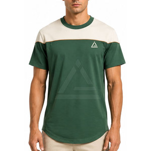 Camisetas largas elegantes para hombre, cómodas, de manga corta, cuello redondo, de algodón, para uso urbano y actividades diarias. - Product Image 3