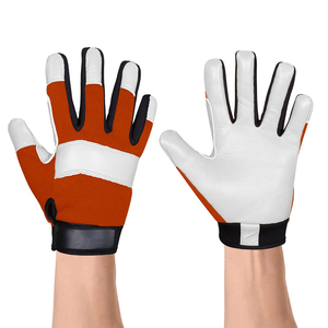 Gants de travail en cuir de vachette souple avec logo personnalisé, manchette élastique et fermeture réglable, résistants au feu, pour adultes - Product Image 2