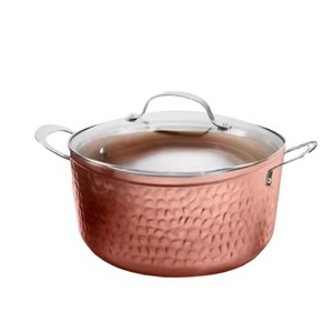 Olla de cocina de acero inoxidable de alta calidad con tapa, apta para horno y lavavajillas, diseño minimalista para cocinas de gas e inducción. - Product Image 2
