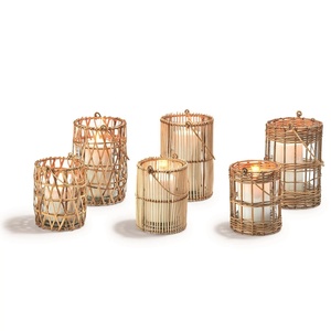 Custom Candle Holder For Wedding Decoration Seagrass Candle Holders <b>Lanterns</b> and Candle Jars OEM in Vietnam Manufacturer - Product Image 3