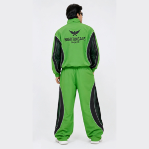 Men's Casual Outdoor Sportswear Lightweight Waterproof <b>Reflective</b> Zip Polyester Nylon Tracksuit Windbreaker Hoodie Set - Product Image 2