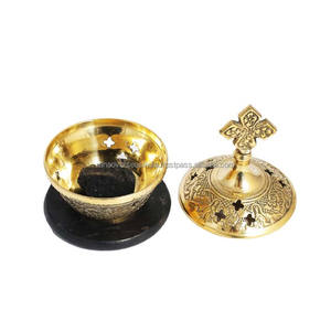 Brûleur d'encens à charbon de bois en laiton de qualité supérieure avec sous-verre pour le calme et l'énergie spirituelle à un prix raisonnable - Product Image 4