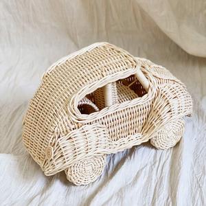 Kids early learning toys handweave rattan <b>car</b> toy low price mini <b>cars</b> wholesale factory supplies - Product Image 5