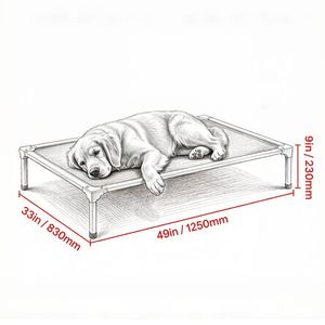 Cuccia Rialzata Sostenibile XL per Cani e Gatti da Interno, Rimovibile e Lavabile - Product Image 3