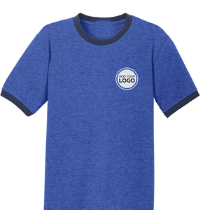 T-shirt Ringer Homme en Coton à Bordures Contrastantes Manches Courtes Style Vintage Décontracté Streetwear Personnalisé - Product Image 6