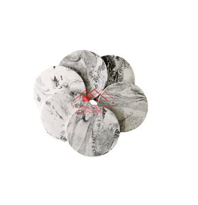 Juego de 6 Posavasos de Mármol con Textura Negra, Diseño Moderno, Gran Venta - Product Image 1