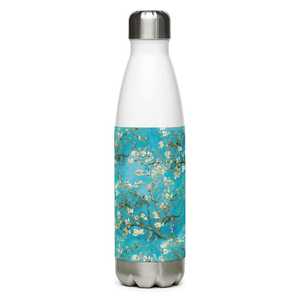 Botella de agua de acero inoxidable con diseño de flor de almendro, botella de viaje de doble pared, botella de agua de cobre de gran capacidad - Product Image 3