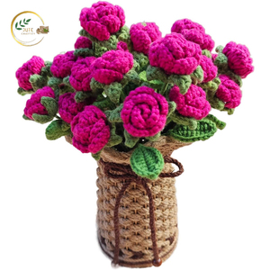 Jarrón de Flores de Yute Hecho a Mano al por Mayor – Jarrón Decorativo de Fibra Natural Sostenible para Decoración del Hogar, Tiendas y Comercios - Product Image 2