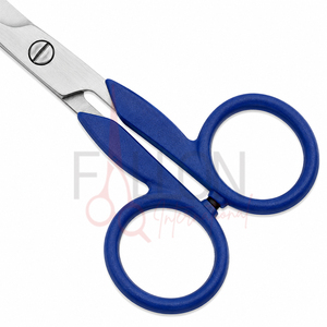 Ciseaux de coiffure en acier inoxydable, ciseaux de barbier avec manche bleu pour coiffeur - Product Image 3