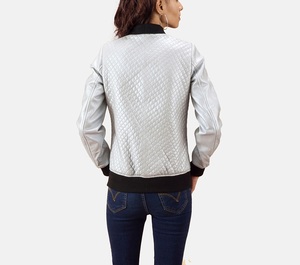New Women's Breathable Biker Leather <b>Jacket</b> Metal Studs Zipper Closure Embroidery Decoration Leather <b>Jackets</b> - Product Image 2