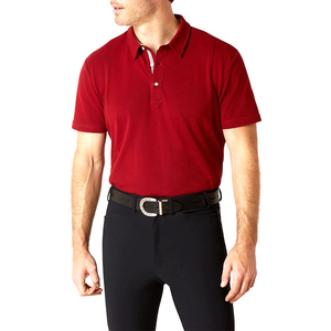 Polo de manga corta con cuello vuelto para hombre, capa base para equitación, hecho a medida, MOQ bajo, camisetas y tops de ropa ecuestre - Product Image 1