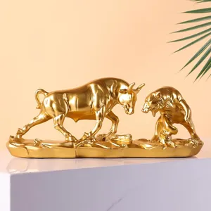 Premium Abstract Iron Sculpture Gravure Printing <b>Gold</b>-Plated Polished Animal Fountain Art Modern Luxury Interior Decor - Product Image 1