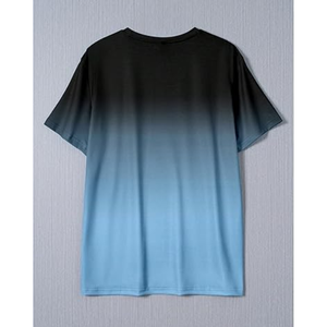 Camiseta Gráfica de Verano para Hombre, Estampado Tropical Ombre, Cuello Redondo, Manga Corta, Estilo Urbano - Product Image 5