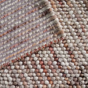 Tapis en laine fait main – Tapis en feutre épais aux tons terreux naturels pour salon, chambre et décoration intérieure - Product Image 1