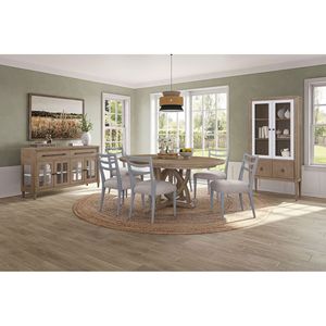 Sedia da pranzo laterale con finitura color oceano e schienale a scala, set da 2 - Product Image 2