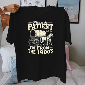 เสื้อยืดผู้หญิงผ้าฝ้ายแท้คลุมด้วยผ้าคอตตอนแท้ดีไซน์วินเทจยุค1900S ใส่สบาย - Product Image 2