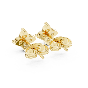 Boucles d'oreilles en diamant de laboratoire taille ronde, or jaune 14K 18K, motif fleur, quatre pierres, 0,25 carat DEF VVS, élégant cadeau de mariage ODM - Product Image 5