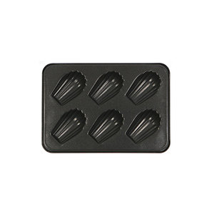 Professional PTFE Non Stick 6 Cup Madeleine Pan 27x19cm Shell Shape Heavy Duty Carbon Steel Commercial Grade <b>Bakeware</b> - Product Image 5