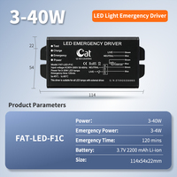 Módulo LED de Emergencia de 3-40W con Batería de Respaldo y Autoprueba para Lámparas de Techo de Superficie