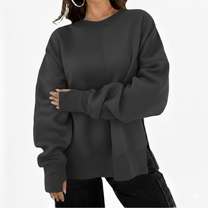 Sweat-shirt en polaire premium à manches longues doublé pour femme, avec logo personnalisé, respirant, séchage rapide, OEM/ODM, couleur et taille personnalisables - Product Image 5