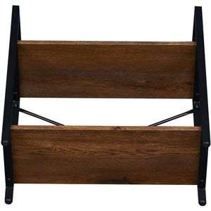 Libreria Moderna Vintage a 2 Ripiani in Legno Industriale, Scaffale Stretto per Soggiorno, Unità Libreria - Product Image 4