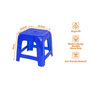 Modern Stackable Low Plastic <b>Stool</b> with Durable PP Construction for Space Saving Indoor/Outdoor Cafe Event Seating - Product Image 2