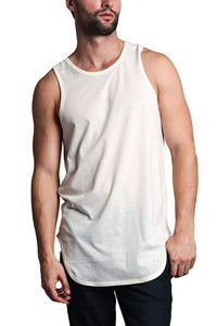 Débardeurs de sport sans manches pour hommes avec logo personnalisé, couleur unie, pour entraînement et musculation, sous-vêtements OEM, coupe ajustée - Product Image 1