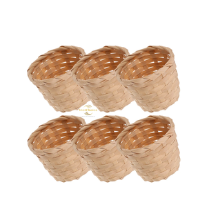 Natural Bamboo Basket Mini Handmade Woven <b>Storage</b> Basket for Gift Packaging and Wholesale Supply - Product Image 1
