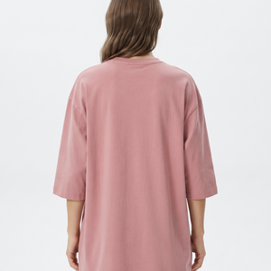 <span class=keywords><strong>T</strong></span>-<span class=keywords><strong>shirt</strong></span> ample en coton respirant pour <span class=keywords><strong>femme</strong></span>, col rond, manches <span class=keywords><strong>trois</strong></span> quarts, coupe longue, vêtement personnalisé - Product Image 6
