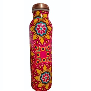 Enamel Finishing Hot Water Storage Direct <b>Drinking</b> Lemon Juice <b>Bottle</b> High Standard Quality 100% Pure <b>Copper</b> Water <b>Bottle</b> - Product Image 4