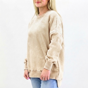Sudadera Elegante para Mujer con Lavado Ácido, la Más Vendida, Corte Holgado, Ropa Casual con Marca Personalizada, Servicio OEM, Soporte del Fabricante - Product Image 5
