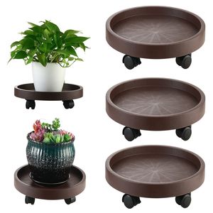 Lot de 8 supports de plantes robustes de 12,2 pouces avec roulettes, pour intérieur et extérieur, avec roulettes verrouillables, plateaux pour pots - Product Image 1