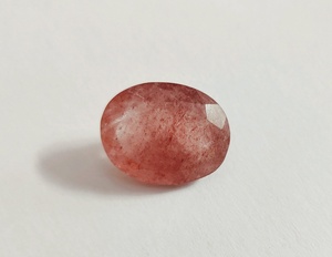 Pierre précieuse ovale facettée en quartz rouge fraise AAA, 21*16 mm, 16,50 Ct. Pierre précieuse 100% NATURELLE pour la fabrication de bijoux au prix de gros. - Product Image 3