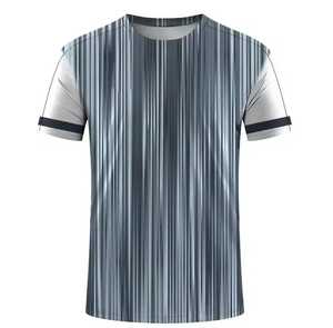 HIGH Quality Men's Short Sleeve <b>T</b>-<b>Shirt</b> O-Neck Casual Sublimation Transfer Print <b>Rainbow</b> Pattern Quick Dry Regular Fit 100% - Product Image 6