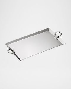 Plateau de service rectangulaire doré à succès avec poignées pour une décoration intérieure élégante – Design moderne et élégant pour table à manger - Product Image 5