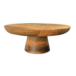Soporte Redondo de Madera Ecológico Hecho a Mano para Exhibición de Pasteles, para Panadería, Cafetería, Restaurante, Venta al Por Mayor - Product Image 1