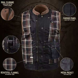 Nouveau Gilet de Course Personnalisé 2026 en Cuir pour Moto, Imperméable et Coupe-Vent, Grande Taille, Gilet de Protection Homme Fabriqué au Pakistan - Product Image 6